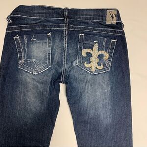 Dark Wash Jeans Standards & Practices Women’s 26 Straight Leg Stitch Denim Fleur